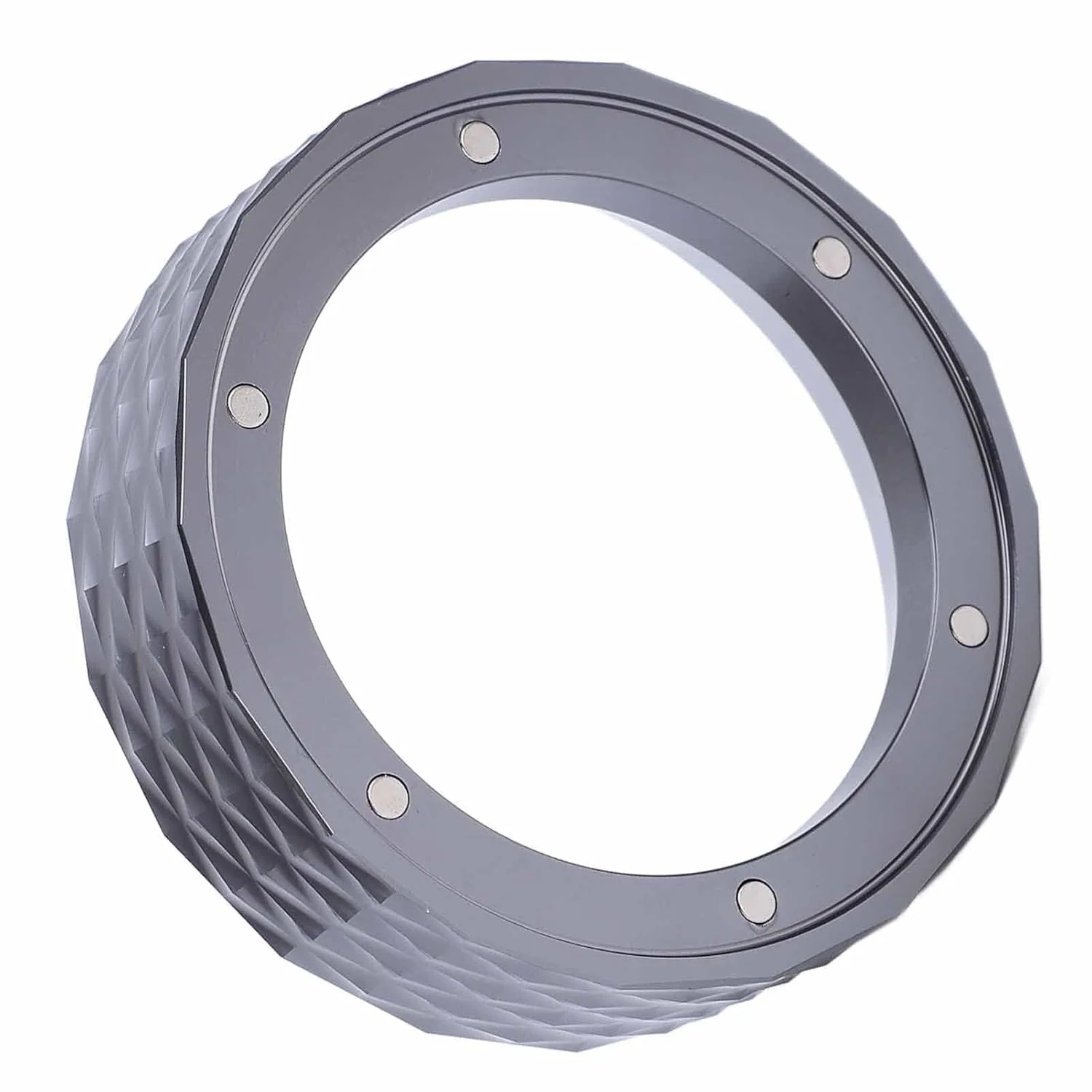 Fine Crafted Magnetic Espresso Dosing Funnel Coffee Dosing Ring Aluminum Alloy Coffee Dosing Funnel for 51mm Portafilters Grey Artisan