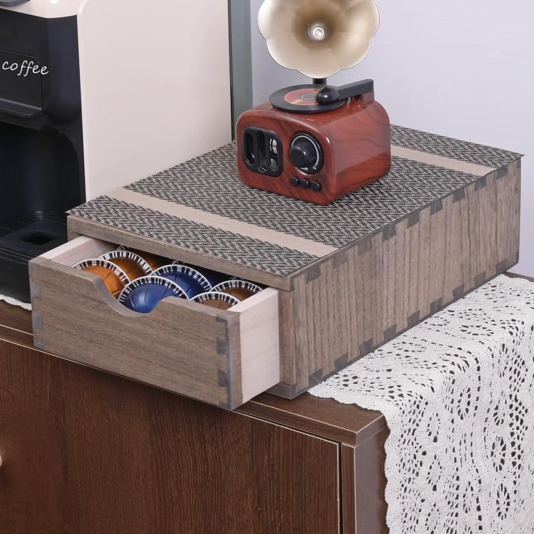 Prestigious Coffee Pod Holders 1-Layer 1-Drawer Dark Brown CF1D1C-DK First-Class