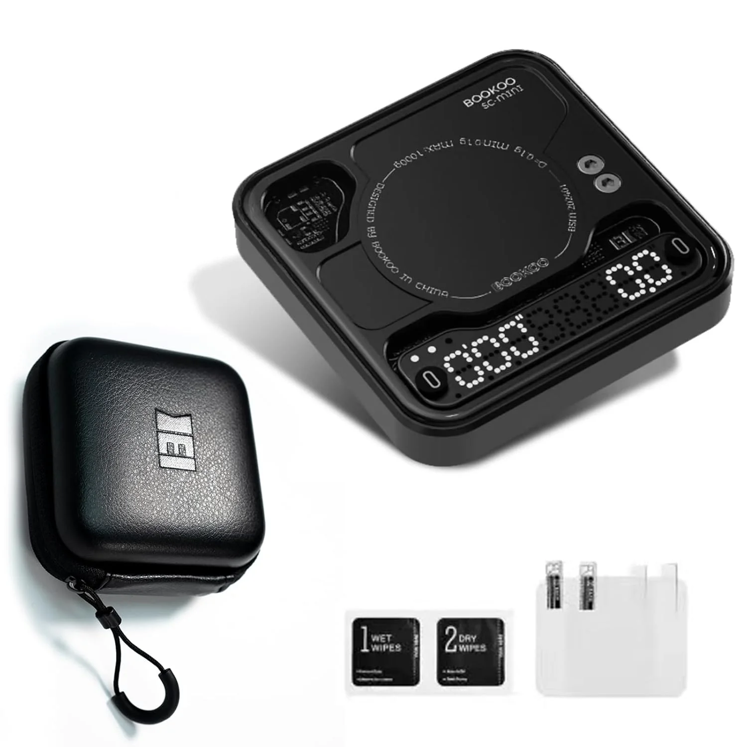 Powerful Bookoo Coffee Scale with Storage Bag Esprosse Scale with Timer Mini Digtial Coffee Scale Rechargeable with Auto Mode Flow Rate Mode Scale for Coffee Reusable