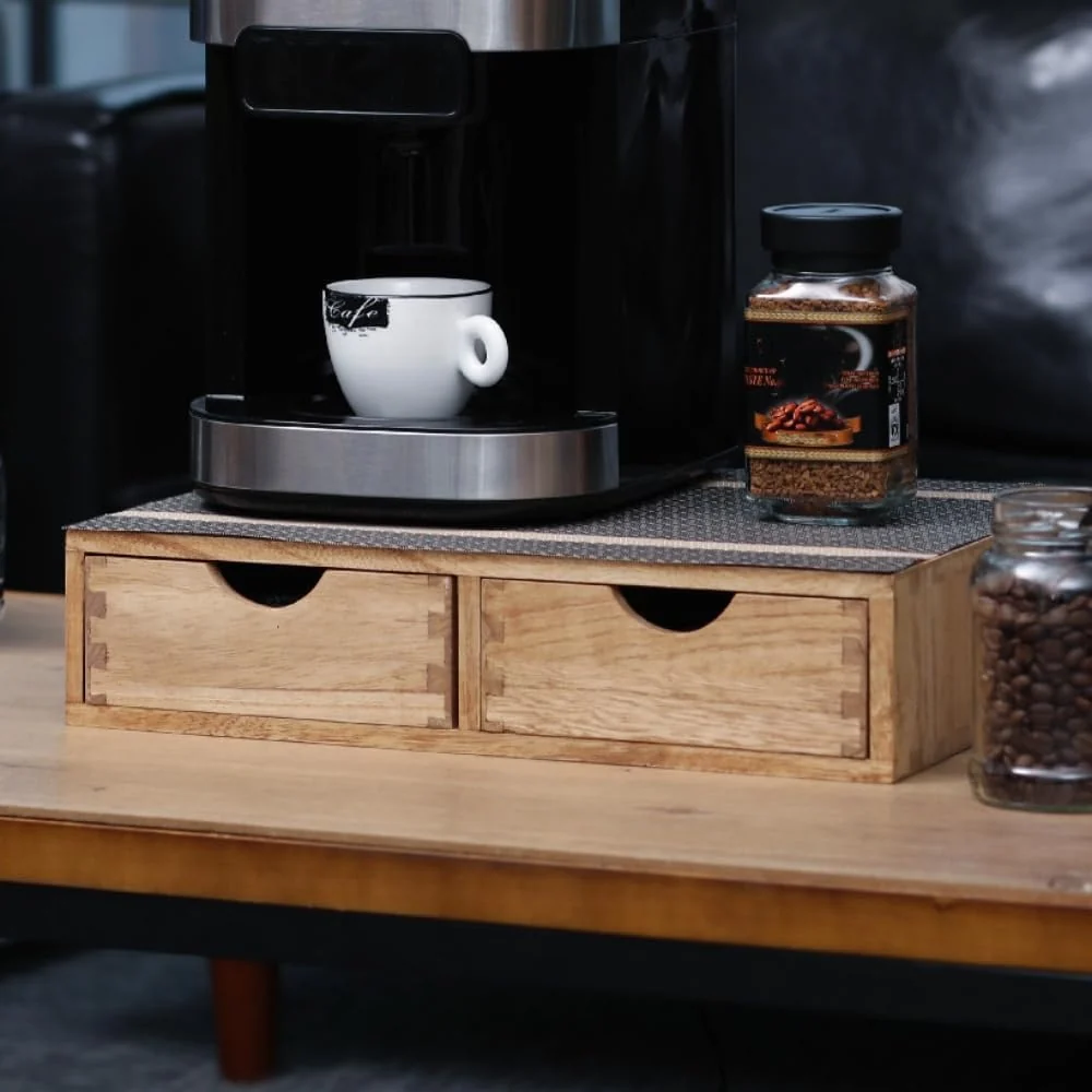 Selected Storage Drawer Holder for Capsules Coffee Pod K-cup Organizer 2 Drawers for Counter Organization for Kitchen Utensil Storage Home Decor Office Fashionable