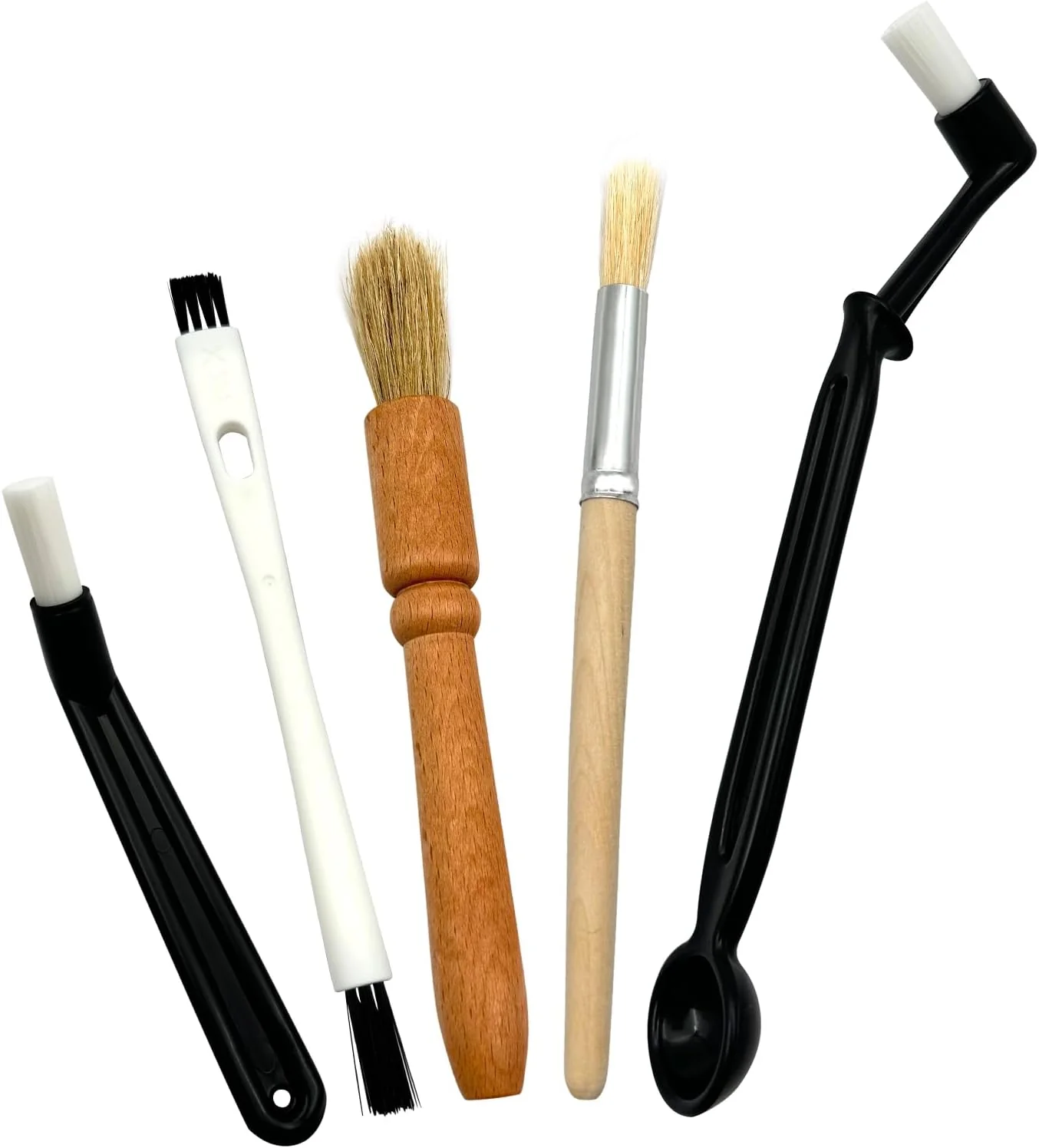 Outstanding Coffee Brush Set with Wooden and Nylon Brushes for Coffee Machine Cleaning Professional Espresso Brush Set with Nylon Espresso Brushes Wooden Coffee Trusted