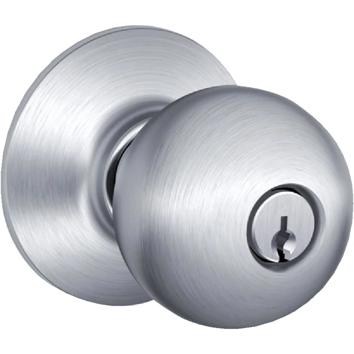 Specialty Schlage Orbit Satin Chrome Entry Door Knob Secure