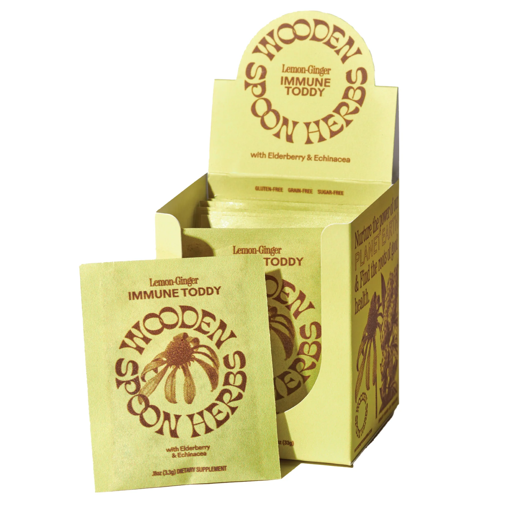 Durable Wooden Spoon Herbs Immune Toddy Effective