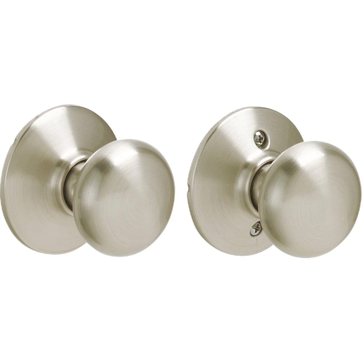 Easy-to-Use Schlage Plymouth Satin Nickel Hall Closet Door Knob Selected
