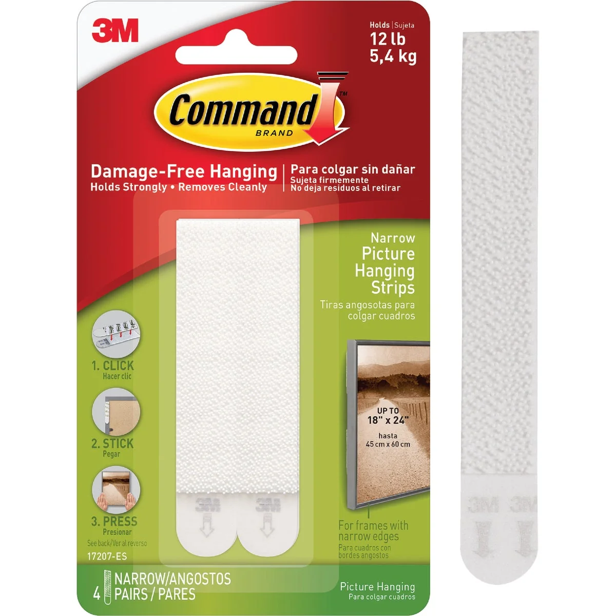 Traditional Command 1 2 In. x 3-5 8 In. White Interlocking Picture Hanger 4 Count Practical