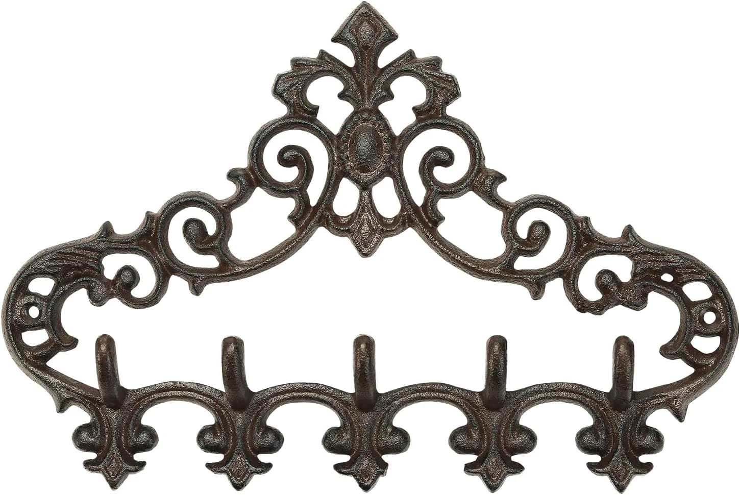 Healthy Sungmor Cast Iron Rustic Coat Hook Hanger with 5 Hooks – Practical Iron Storage Organizer Wall Hooks Hanging Rack Optimized