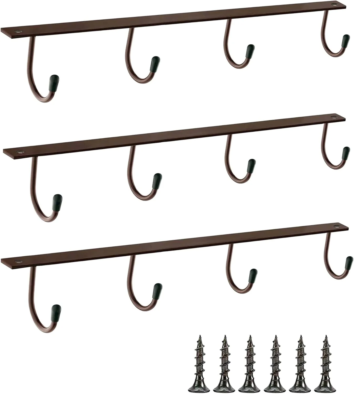 Breathable Mugs Hooks 3 Pcs Mug Holder Under Cabinet Coffee Hooks for Mugs Iron Hanging Mug Rack Under Shelf Kitchen Dining Bar Organizer Rack – Bronze Efficient
