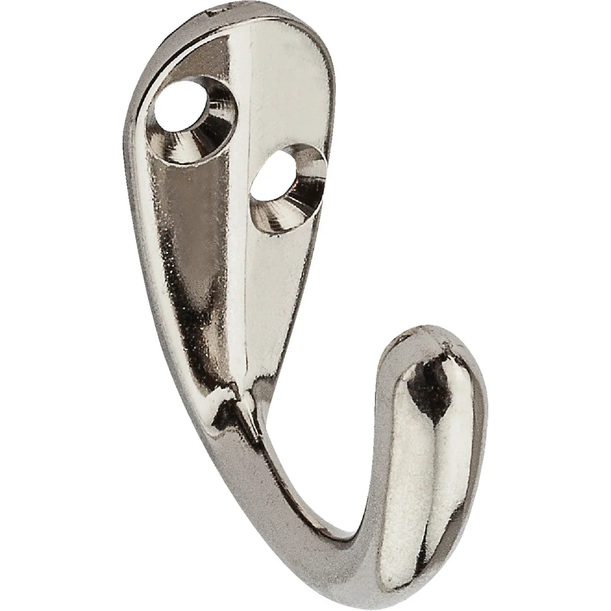 World-Class National Nickel Single Cloth Wardrobe Hook 2 per Card Luxury
