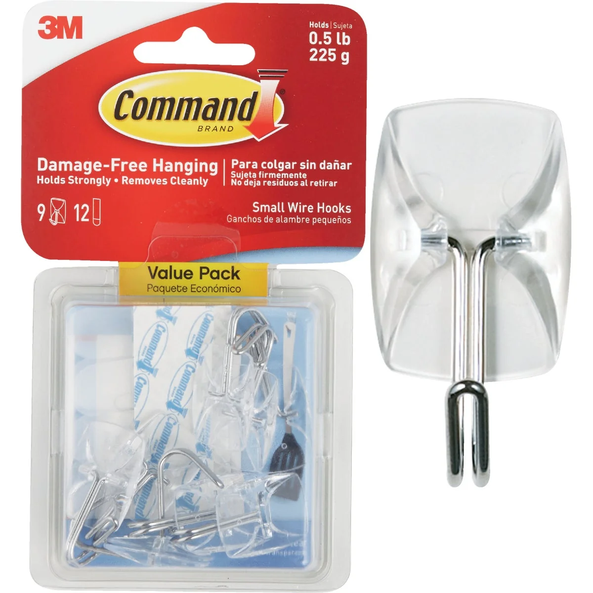 Contemporary Command Clear Wire Adhesive Hook 9 Pack Optimized