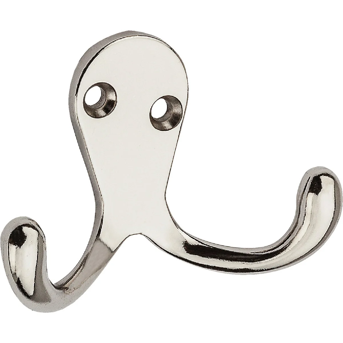 Professional National Nickel Double Clothes Wardrobe Hook 2 per Card High-Quality