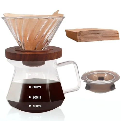 Smart Pour Over Coffee Maker 400ml Borosilicate Glass Drip Responsible