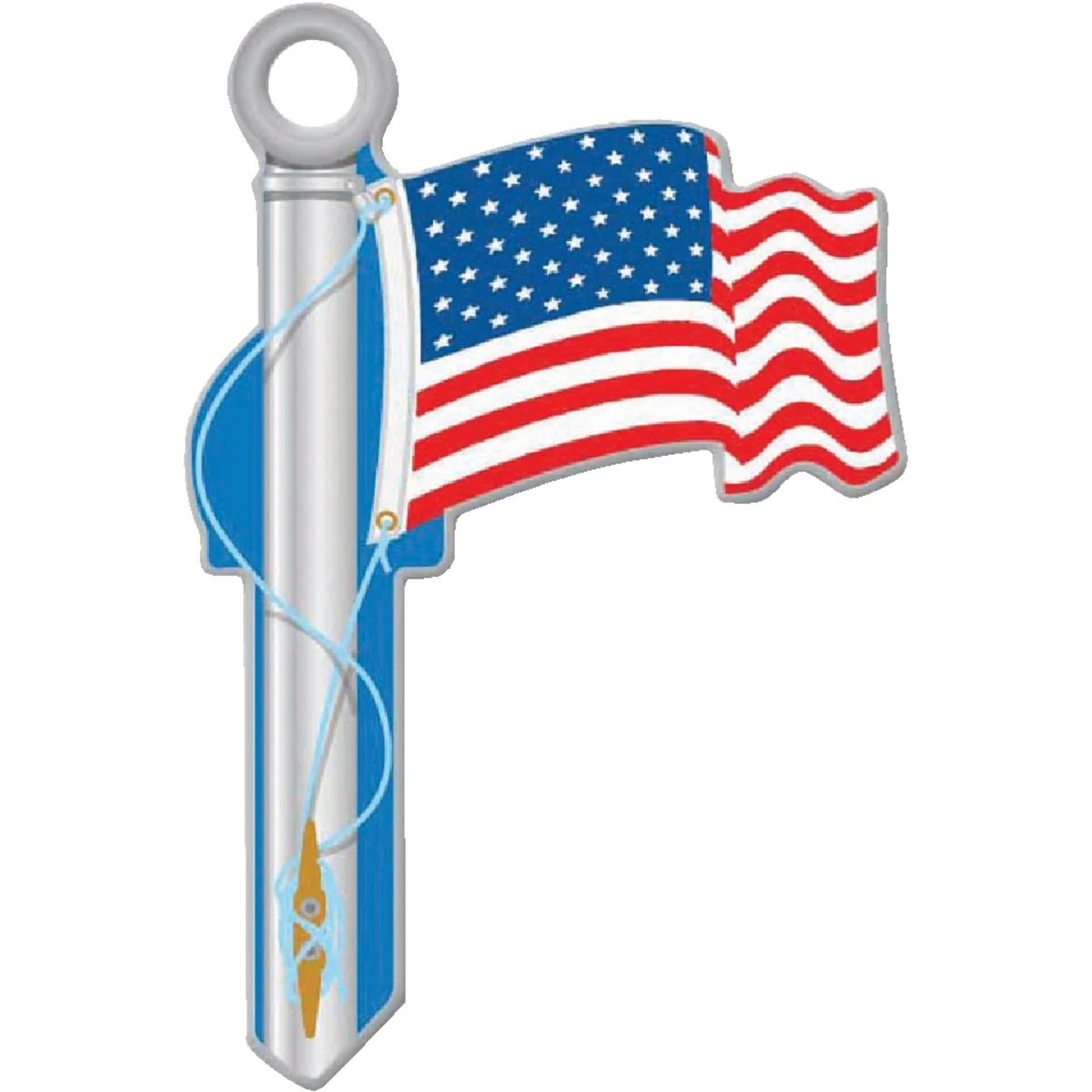 Responsible Lucky Line American Flag Design Decorative House Key SC1 Flexible