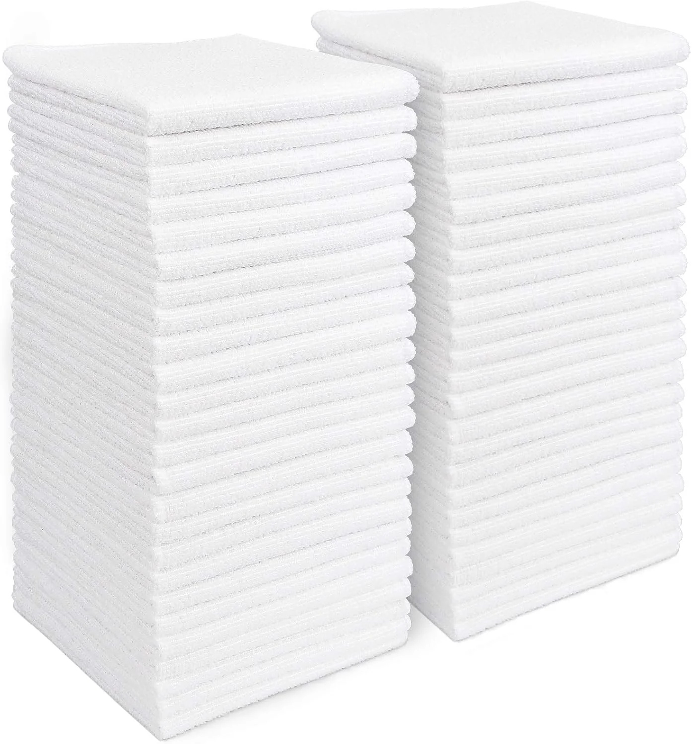 Sophisticated AIDEA White Microfiber Cleaning Cloth 50PK Absorbent Cleaning Rags 12 x12 Original