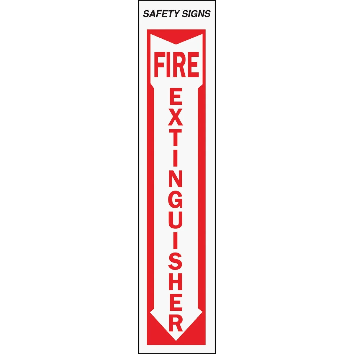 Classic Hy-Ko Vinyl Sign Fire Extinguisher with Down Arrow Refined