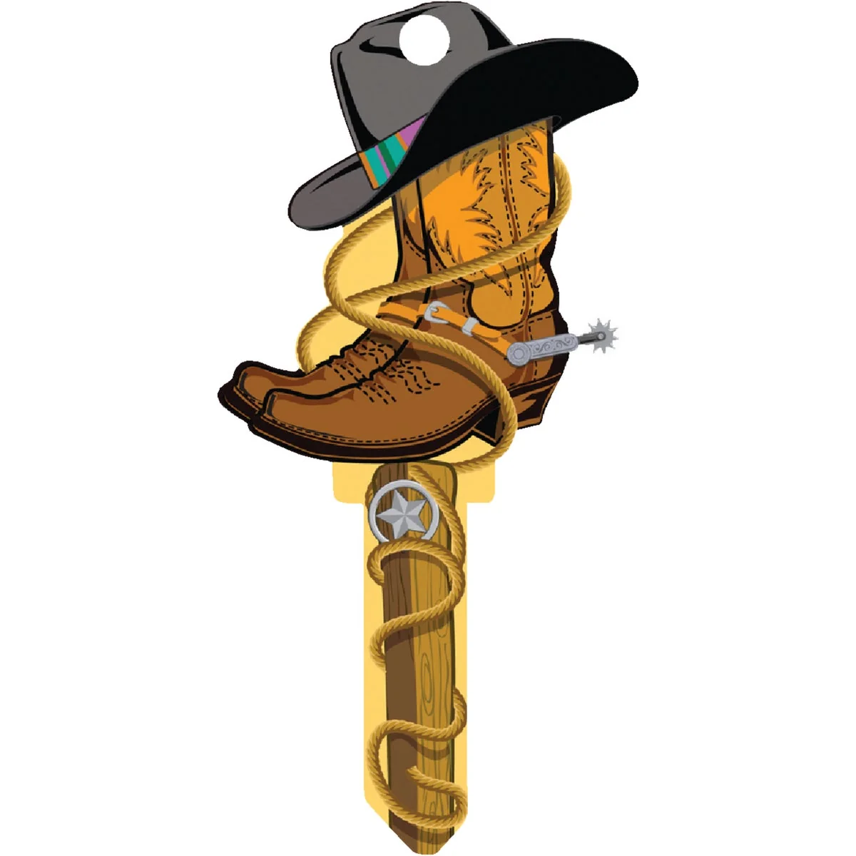 Artisan Lucky Line Cowboy Design Decorative House Key SC1 Prestigious