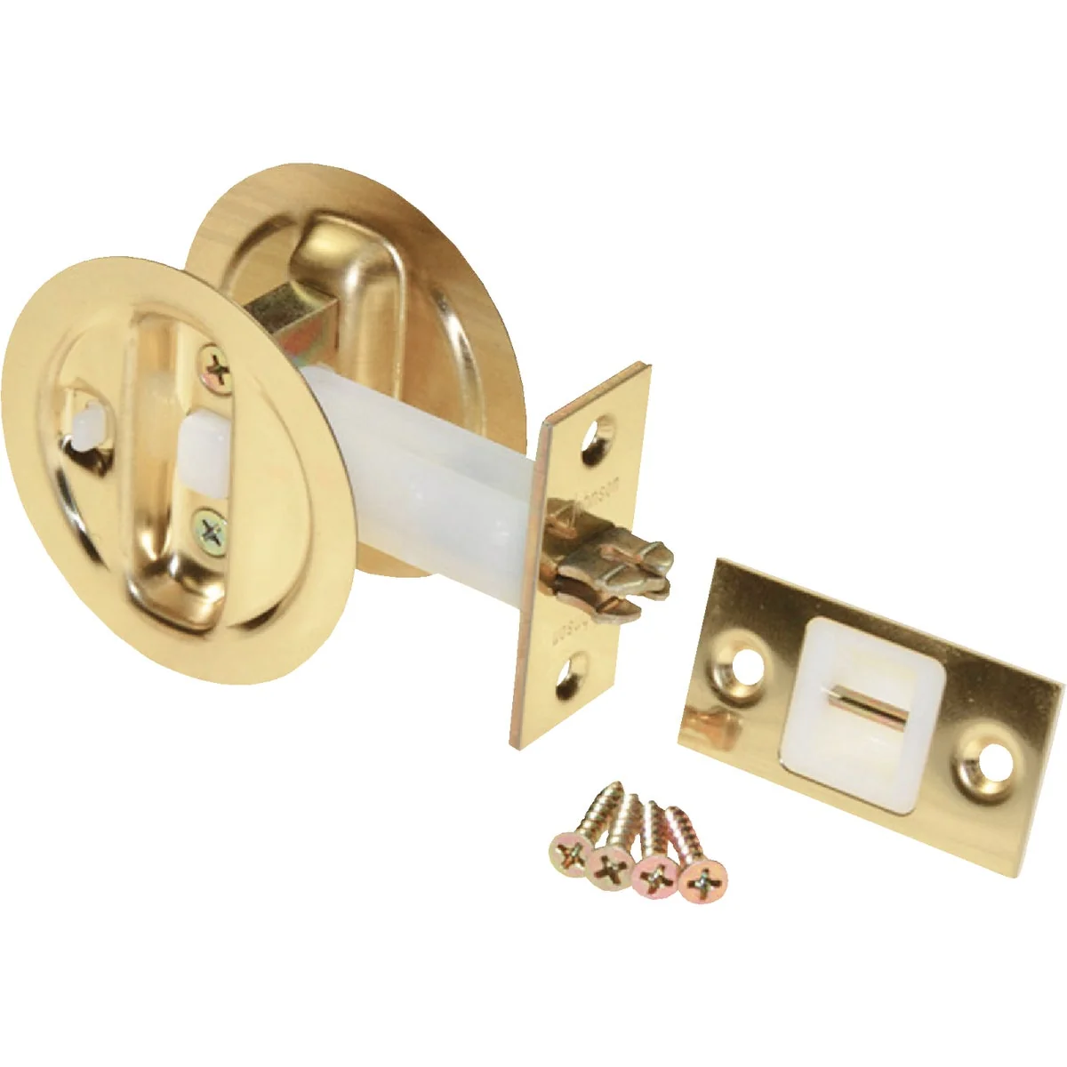 Verified Johnson Hardware Brass Privacy Pocket Door Lock Fine Crafted