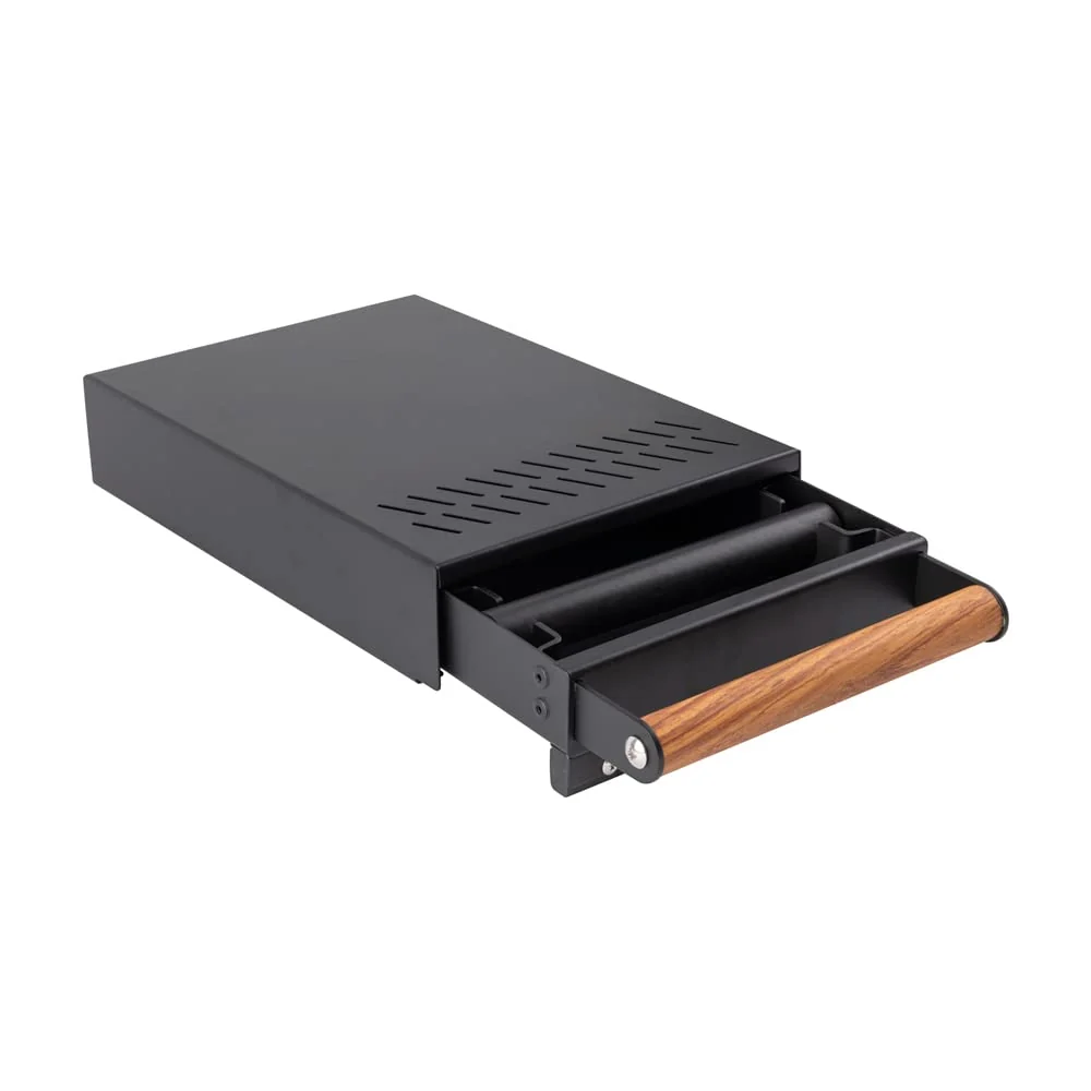 Breathable Espresso Knock Box Drawer with Handle Coffee Grounds Container Stainless Steel Coffee Knock Box Accessories Black Dependable