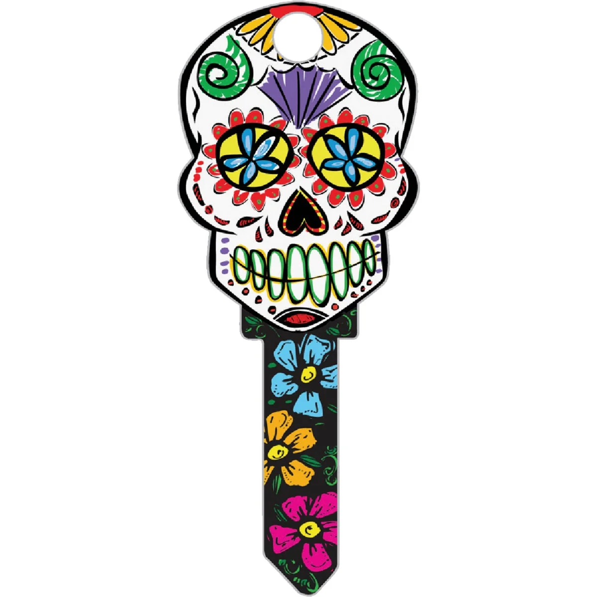Efficient Lucky Line Skull Design Decorative House Key SC1 Lightweight