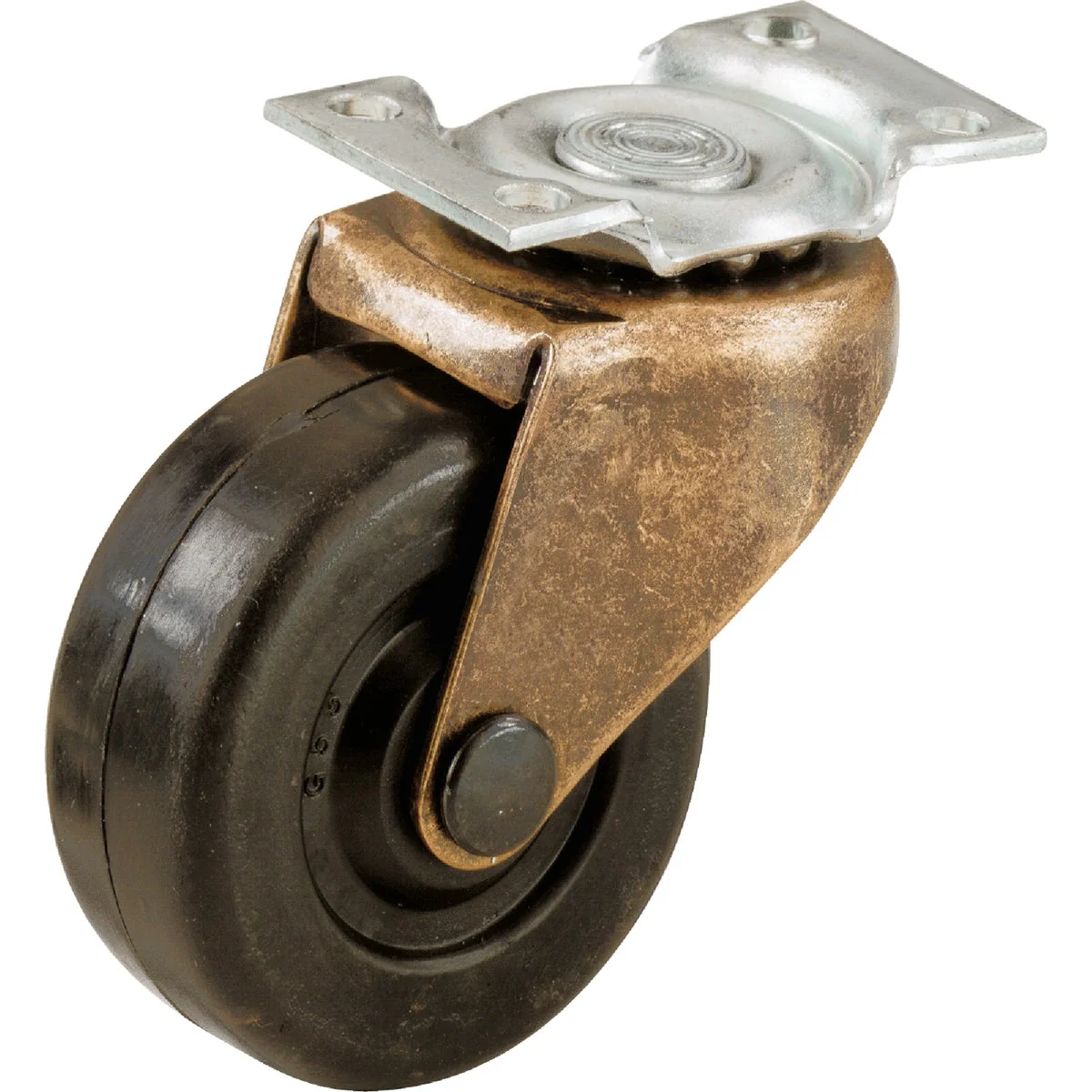 Advanced Do it 2 In. Medium-Duty Soft Rubber Swivel Plate Caster 2-Pack Minimalist