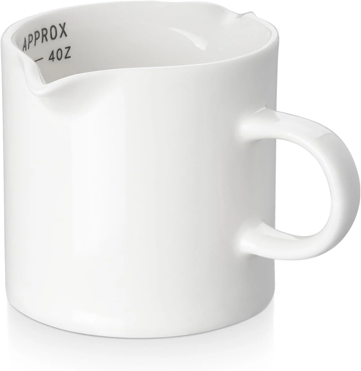 Eco-Friendly Espresso Cups 5 OZ Ceramic Double Spouts Cups Espresso Shot Cup with Handle and Measuring High-End