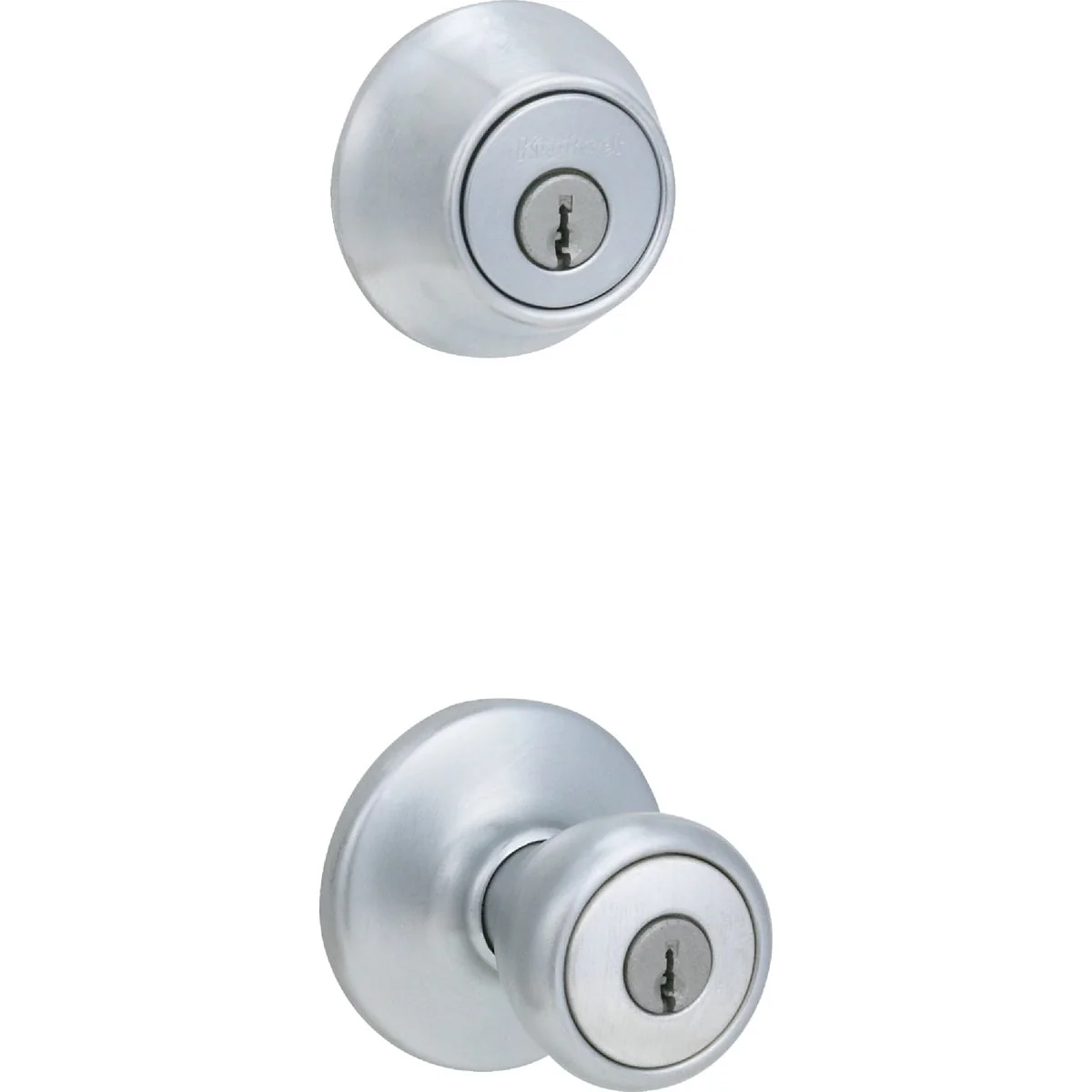 Breathable Kwikset Satin Chrome Deadbolt and Door Knob Combo High-Grade