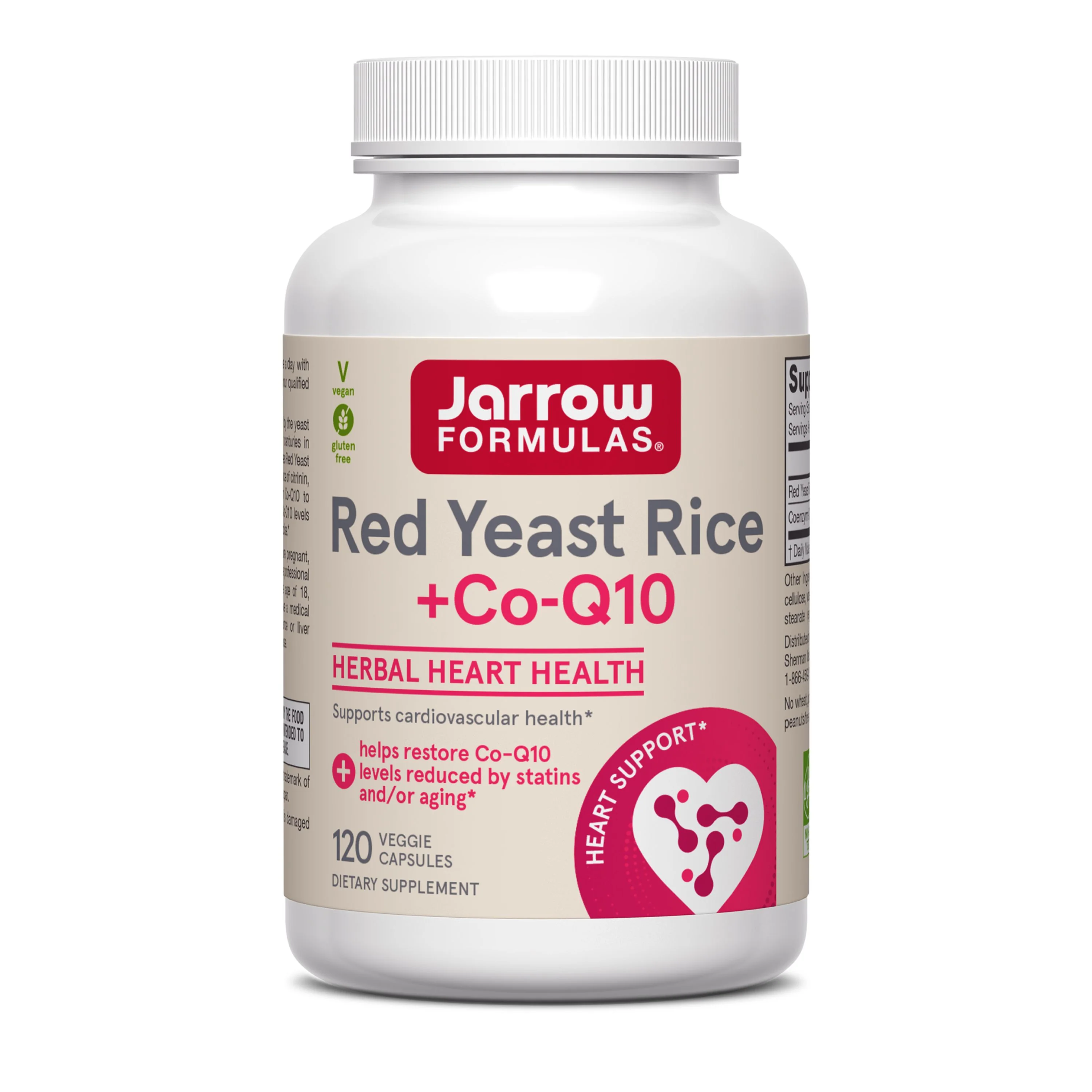 World-Class Jarrow Red Yeast Rice 1200mg Co-Q10 Premium Material