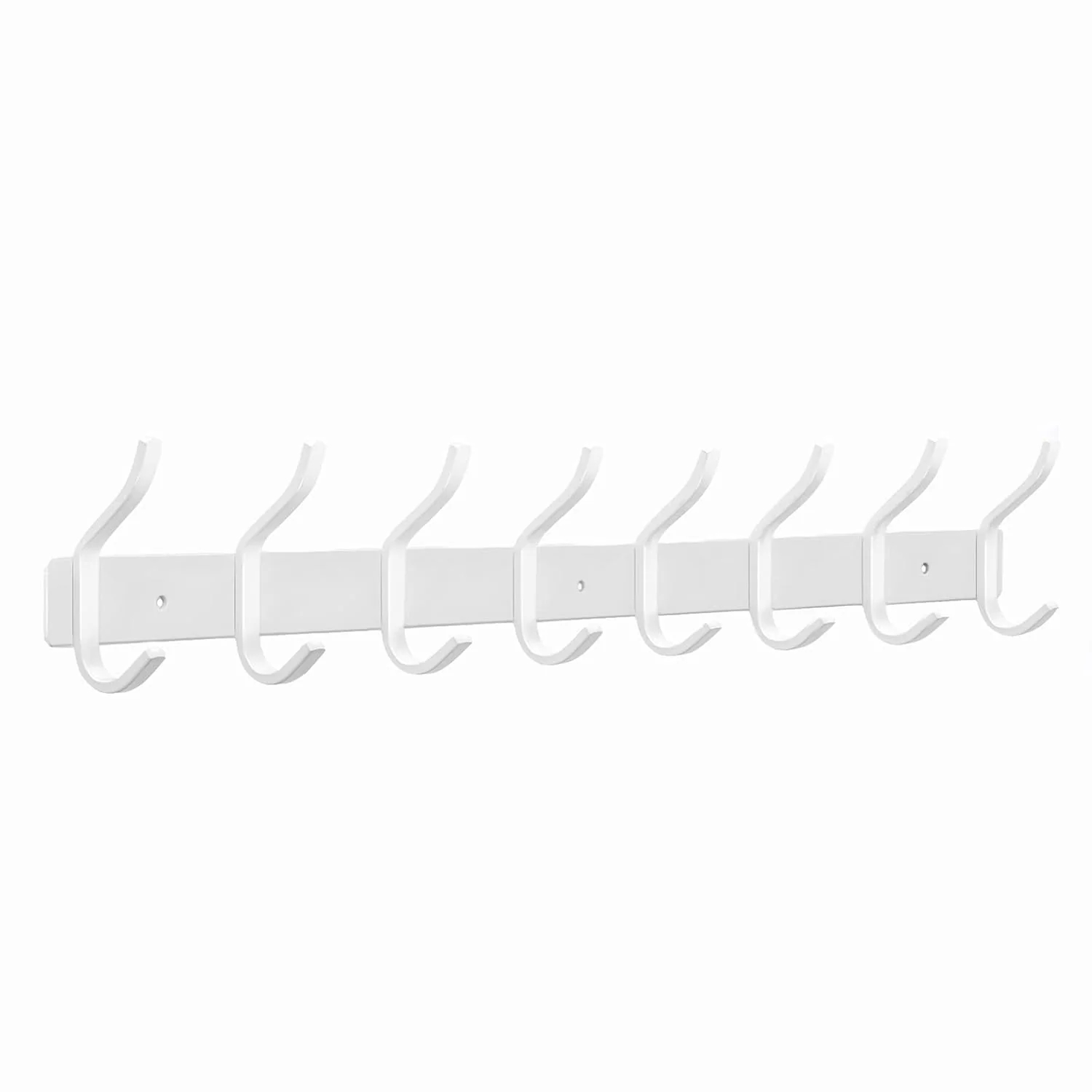 Trendy White Coat Rack Wall Mount 23 Inch Coat Hooks with 8 Hooks 1 Pack Dependable