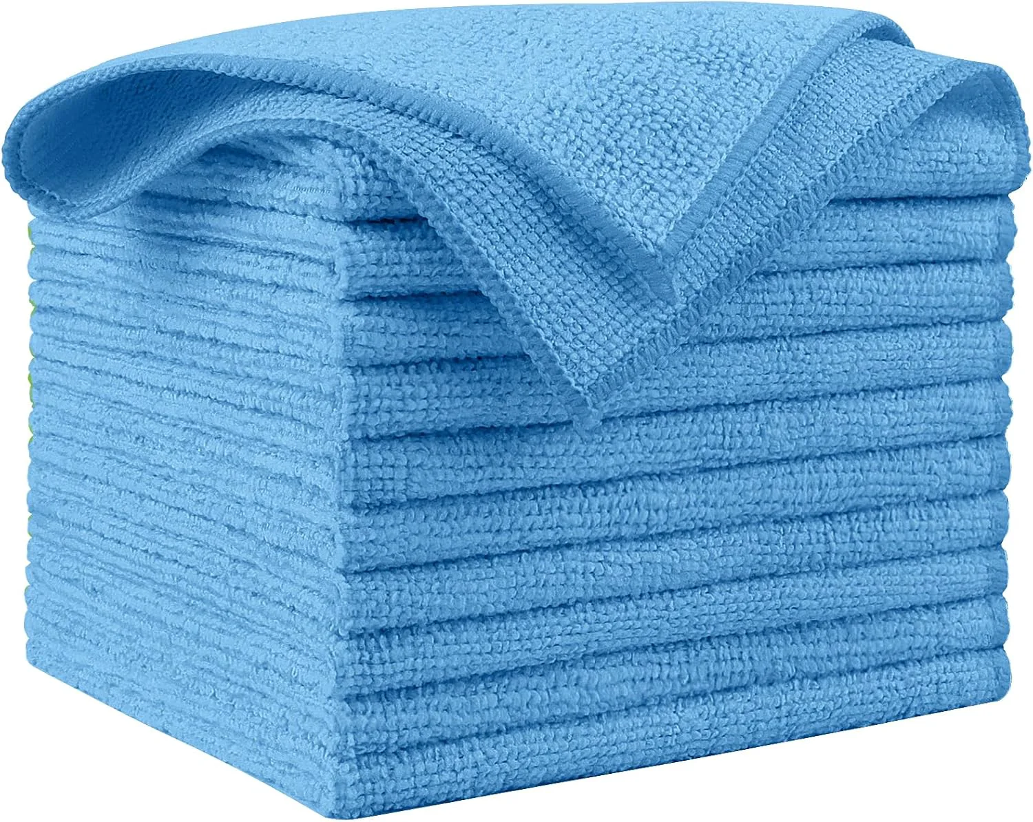 Contemporary AIDEA Microfiber Cleaning Cloth Blue 10PK Cleaning Rags 12×12 Quality