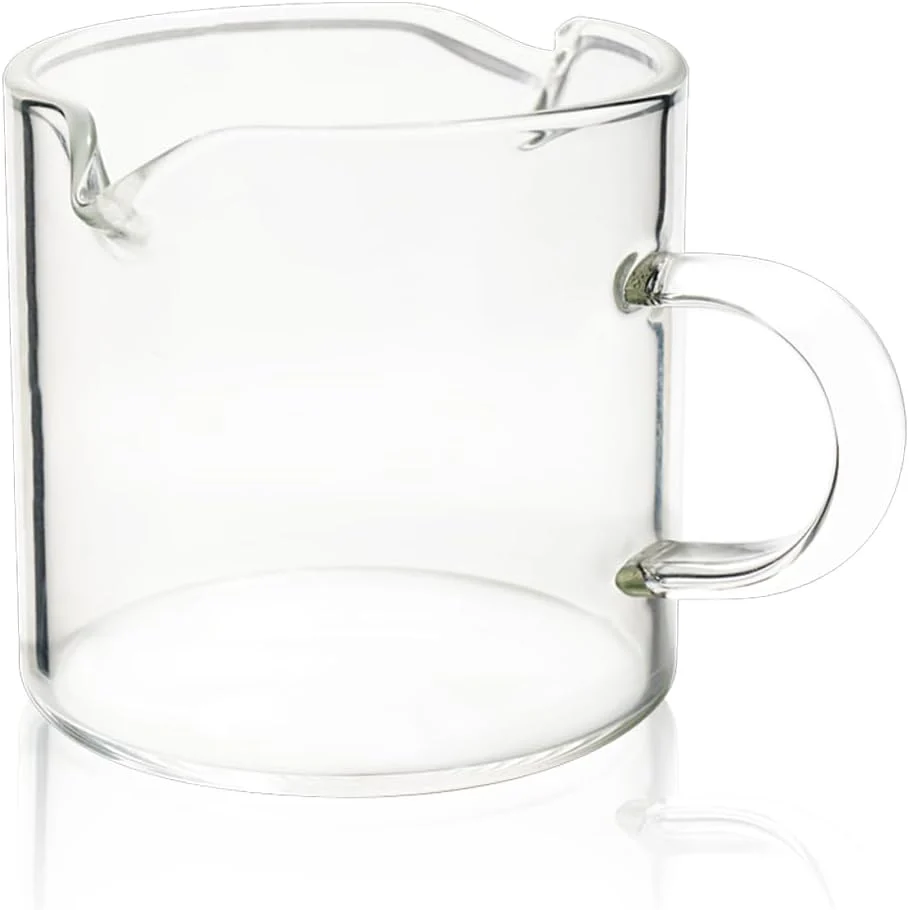 Smart BCnmviku Shot Glasses Espresso Parts Double Spouts Milk Cup Clear Glass Clear Glass-1Pack Premium Material