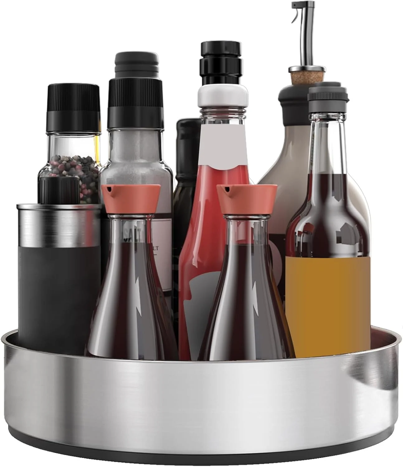 Premium Vaehold Lazy Susan Turntable Spice Rack Organizer for Kitchen Cabinet Storage Tray for Fruit Snacks Salad – Organizer for Cupboard Pantry Specialty