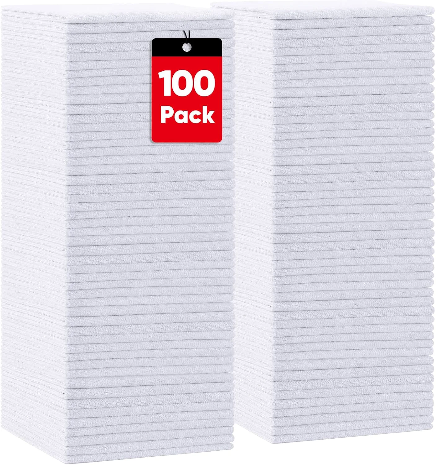 Stylish Homexcel White Shop Towels 100 Pack Reusable Microfiber Towels for Cars Bulk Multipurpose Microfiber Cleaning Cloths Carefully Designed