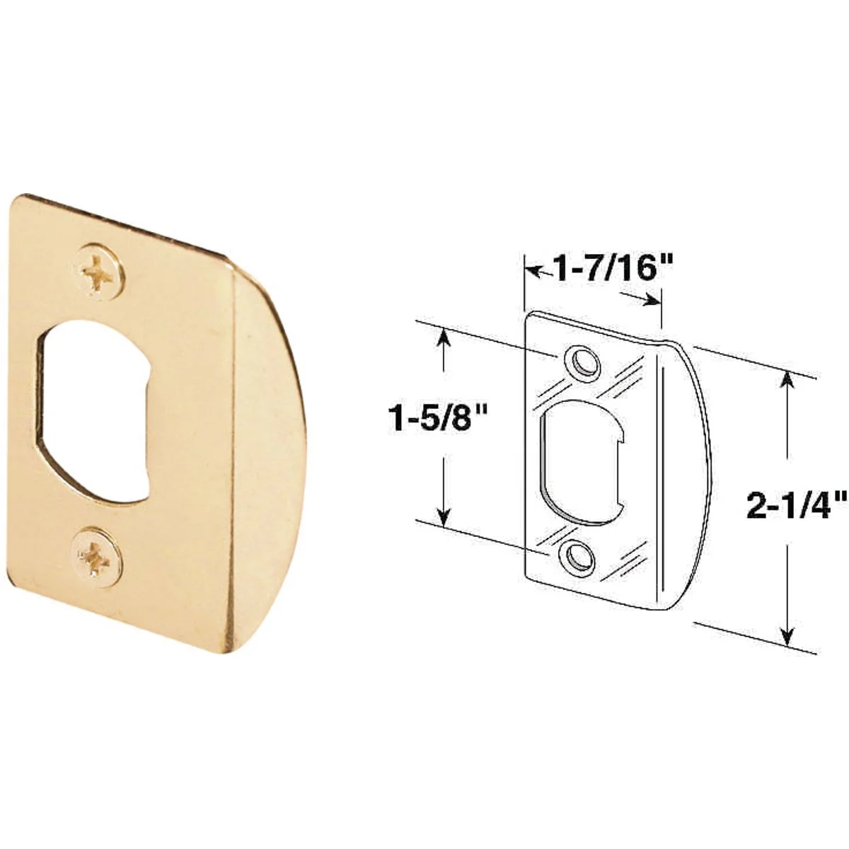 Artisan Defender Security Brass 1-3 4 In. Lip Strike Plate Expertly Made