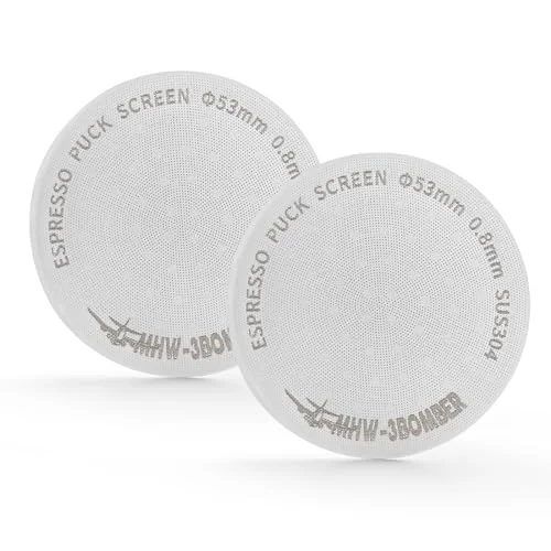 High-Quality 53mm Espresso Puck Screen 2 Packs Metal Coffee Filter Reusable Espresso Filters for 54mm Portafilter Basket 0.8mm Thickness FG7009M 2 Count Professional