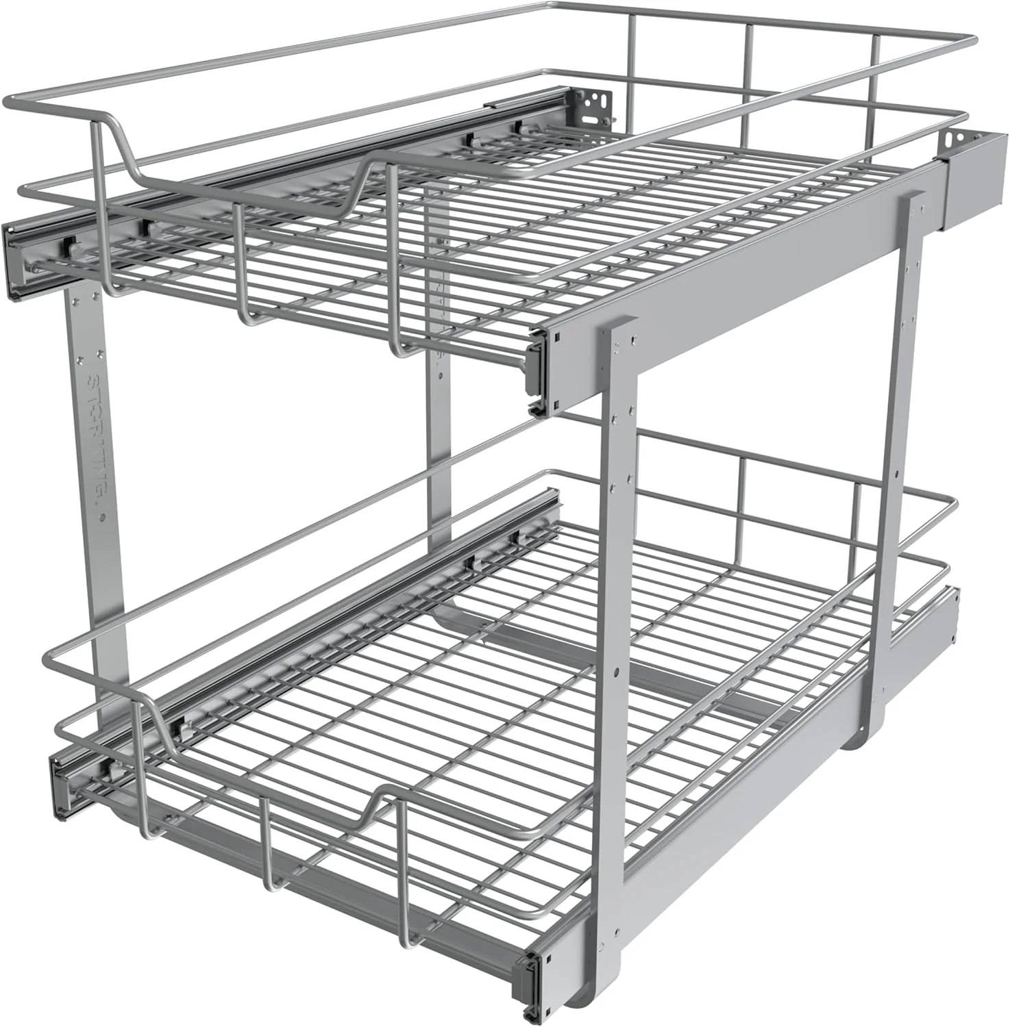 Advanced 2 Tier Pull Out Cabinet Organizer 15 W X 22 D Slide Out Drawers For Kitchen Cabinets Pull Out Drawers For Cabinets Capacity Heavy Duty Caddy Next-Generation