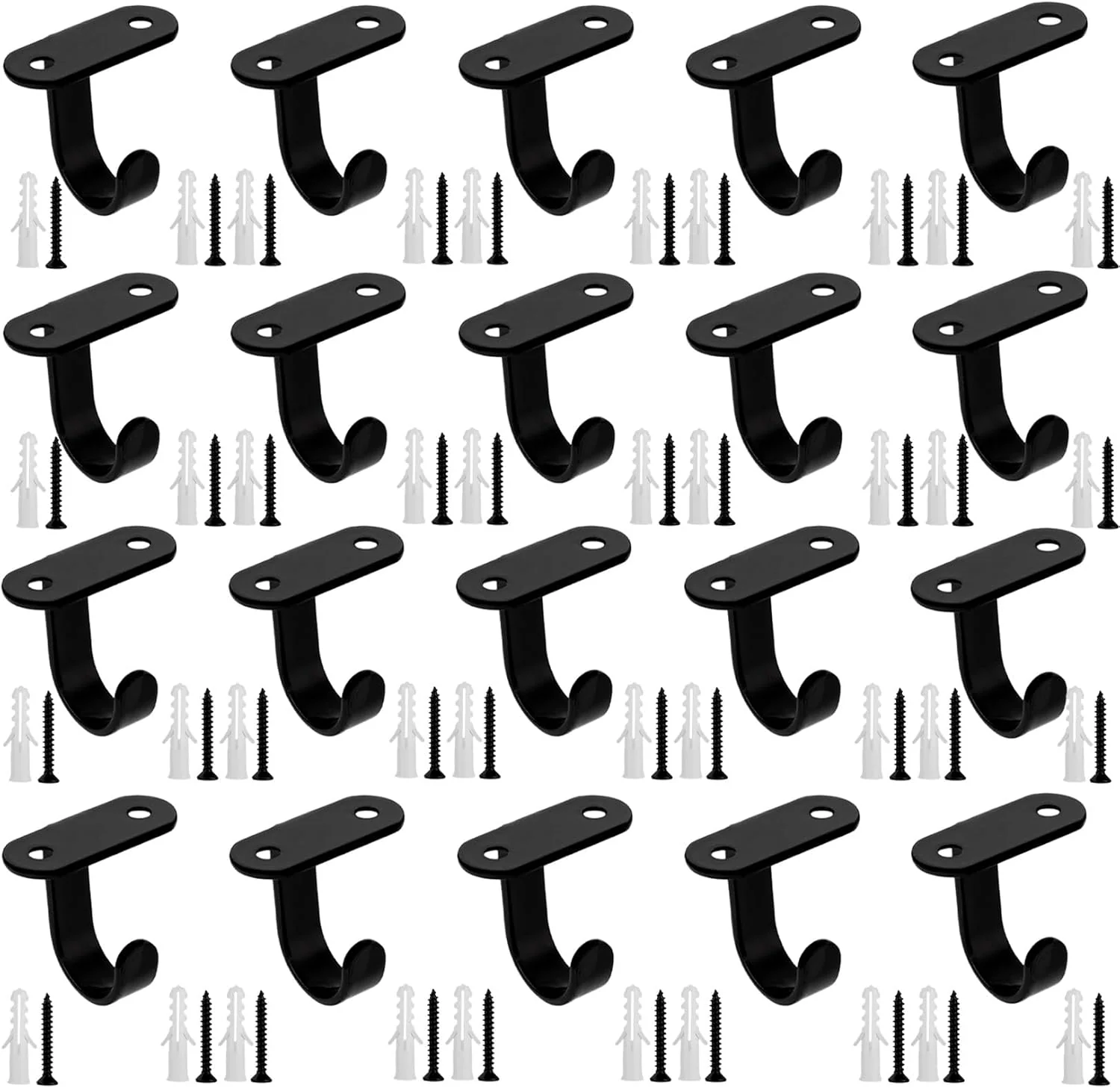 Selected Ceiling Hooks 20 Pcs Screw Mounted Ceiling Hooks for Hanging Plants Under Cabinet Cup Hooks Professional