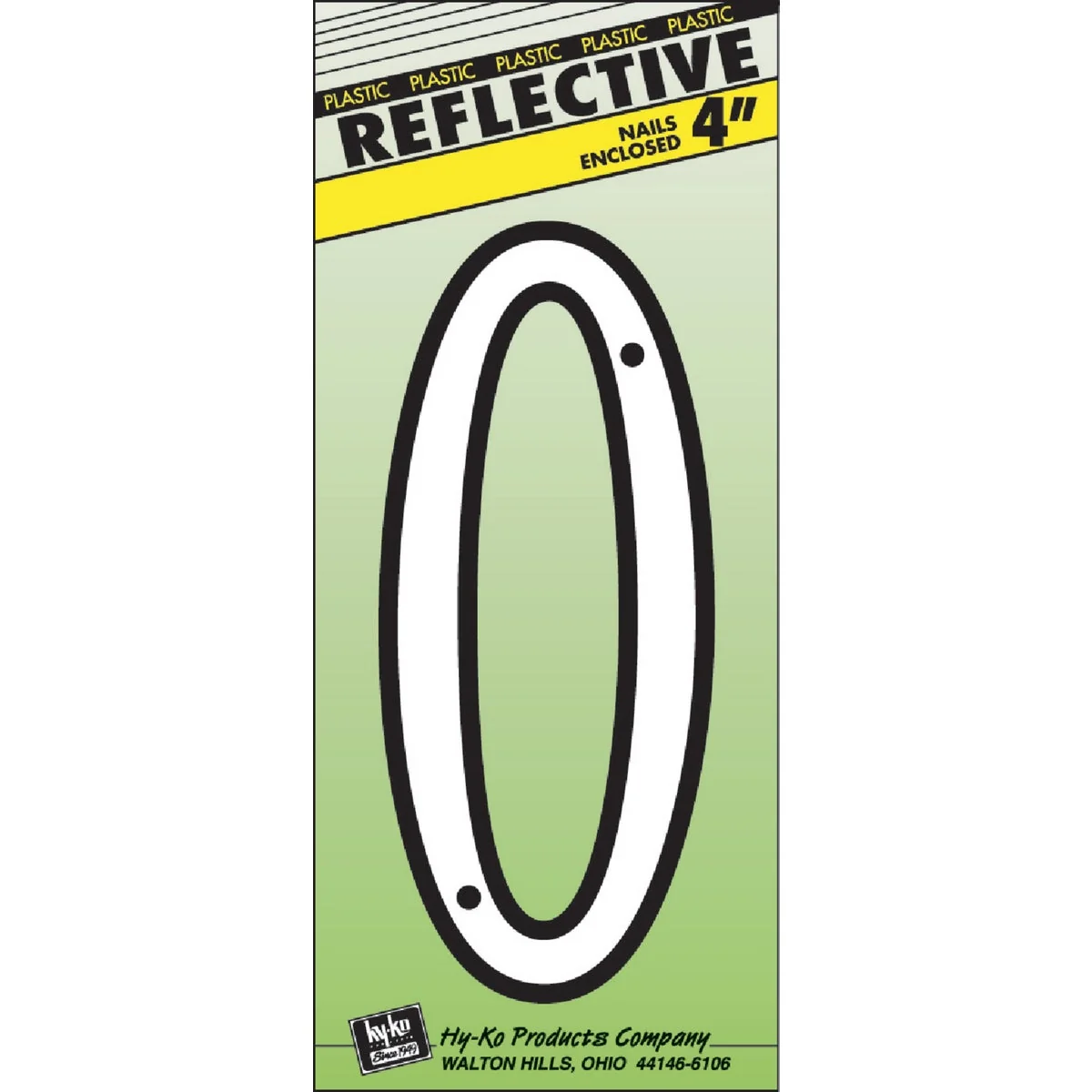 Easy-to-Use Hy-Ko 4 In. White House Number Zero Optimized