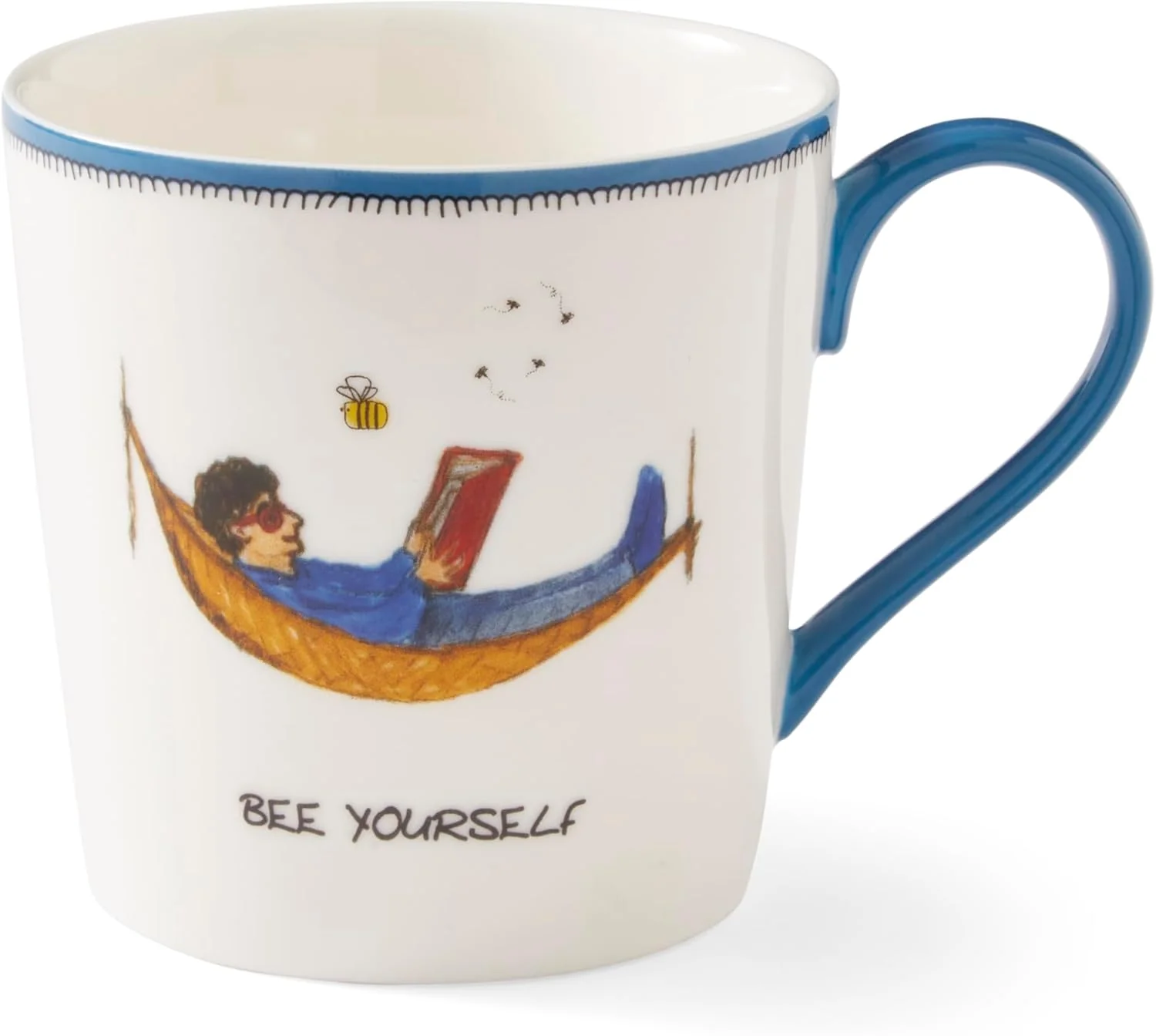 Long-Lasting Spode Kit Kemp 12oz Doodle Mug Bee Yourself- Unique Doodle Pattern Fine China Dishwasher Safe For Coffee and Tea I Celebration Gift Home or Office Use Premium Material