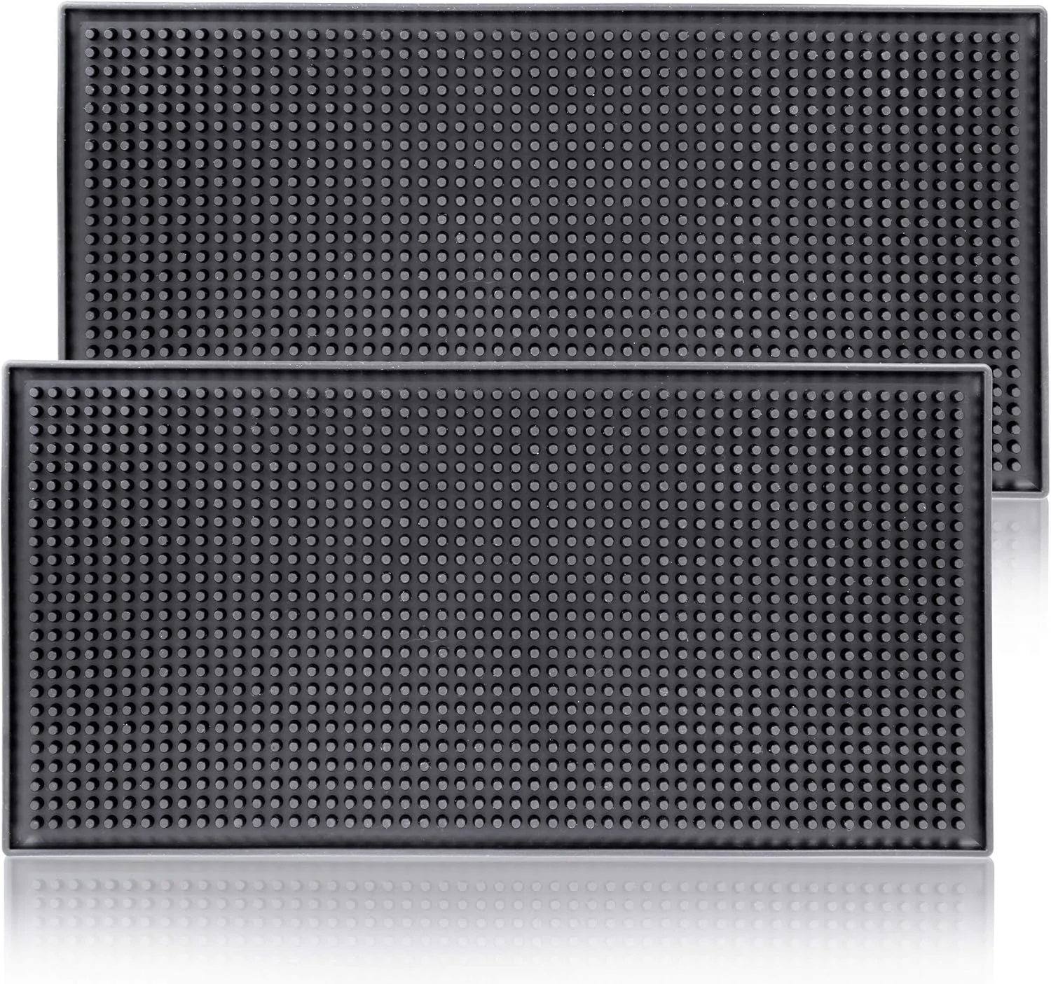 Practical Rubber Bar Mats for Countertop by ProTensils – 12 x 6 Black Bar Mats for Bartending Bar Service Mat Home Bar Coffee Bar Mat Spill Matt 2 Pieces Efficient
