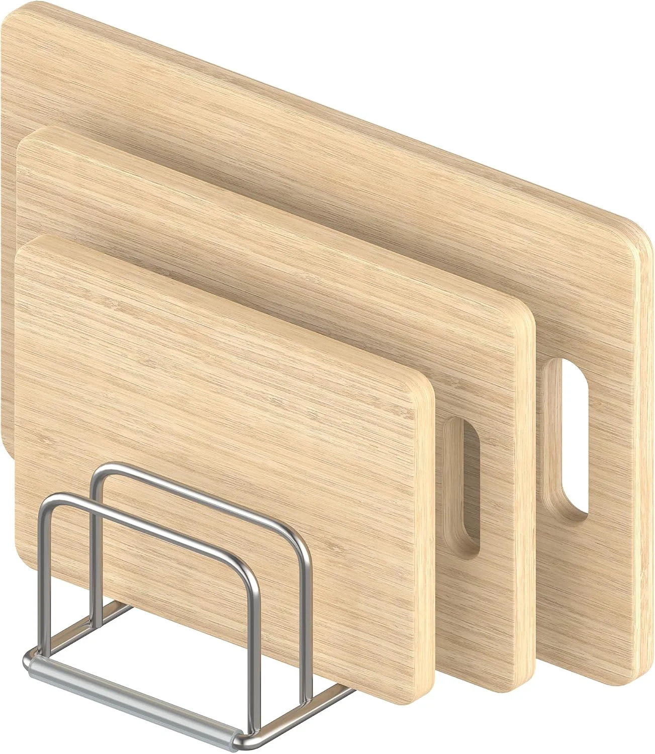 Green KORRTFID Cutting Board Organizer Stand Holder 304 Stainless Steel Chopping Board Holder Pot Pan Lid Holder Rack kitchen Shelf Bakeware Cookie Sheets Organizer 1.0 Inch Width Slots Trusted