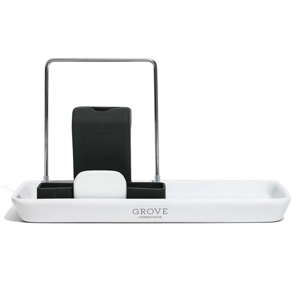 Excellent Grove Co. Sink Caddy Modern Stoneware Tray Set Trusted