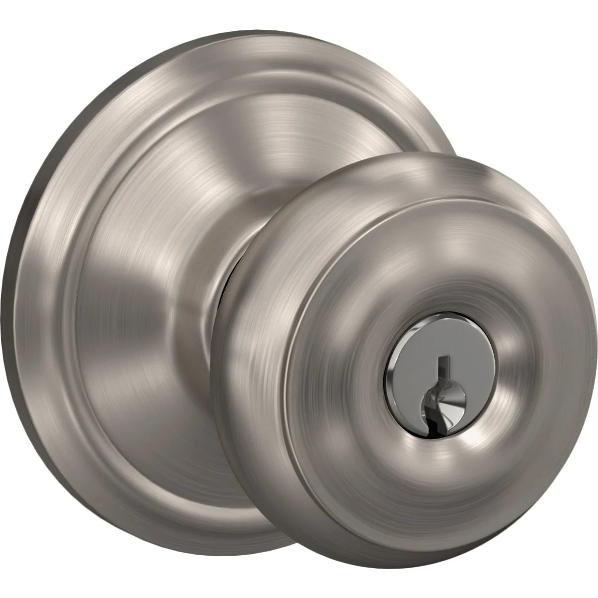 Next-Generation Schlage Georgian Satin Nickel Entry Door Knob Sustainable