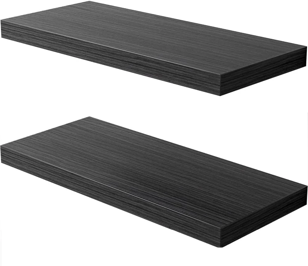 Practical Floating Shelf Set of 2 Wall Shelf 30 in W x 12.75 in D x 2 in H Wooden Floating Wall Shelf with Invisible Brackets for Living High-Performance