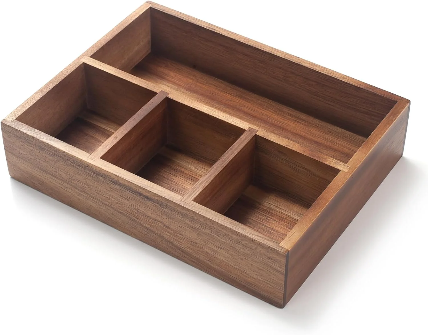 Pure Tea Bag Holder Acacia Wood Tea Bag Storage Organizer Tea Candy Basket Sugar Packet Organizer Coffee Station Condiment Organizer Unique