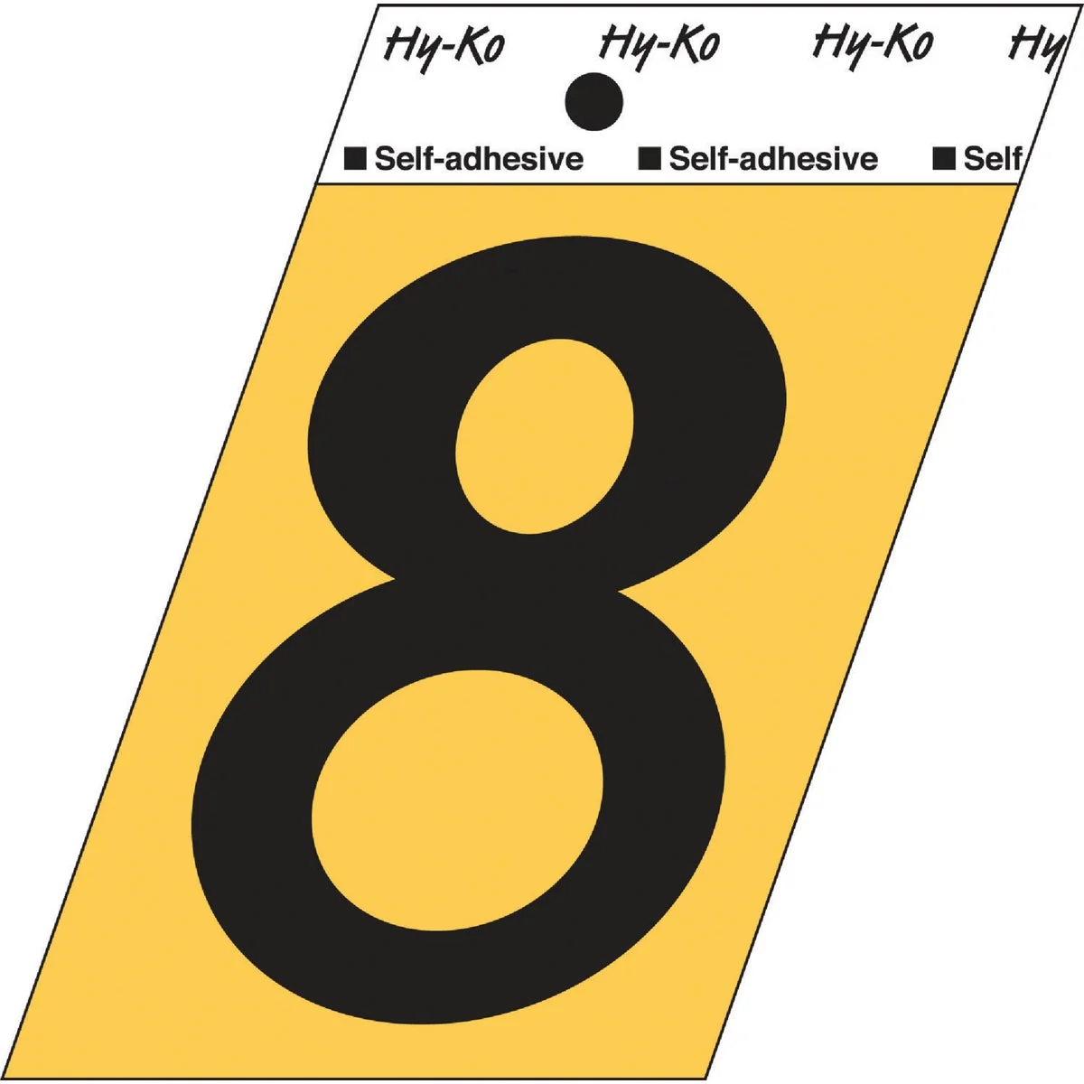 Superior Hy-Ko Aluminum 3-1 2 In. Non-Reflective Adhesive Number Eight Fast