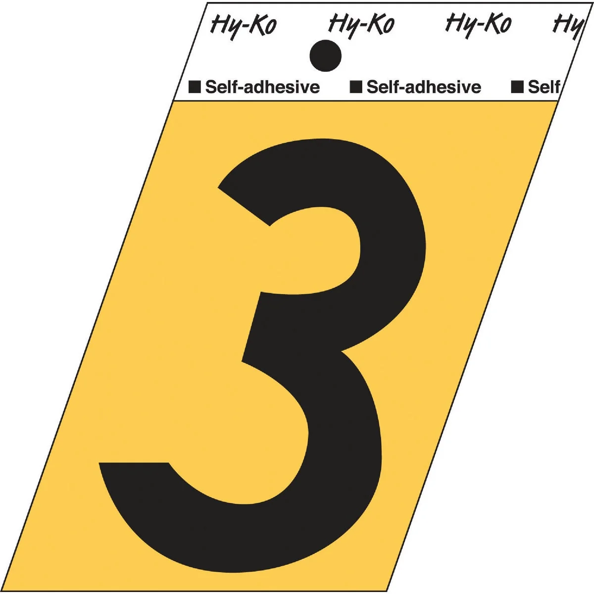 Environmentally Friendly Hy-Ko Aluminum 3-1 2 In. Non-Reflective Adhesive Number Three Genuine