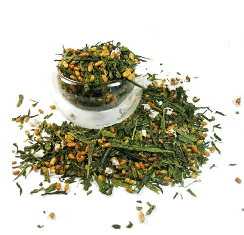 Clean Organic Premium Genmaicha Popcorn Green Tea helps the stomach to digest 3 Ounce Certified