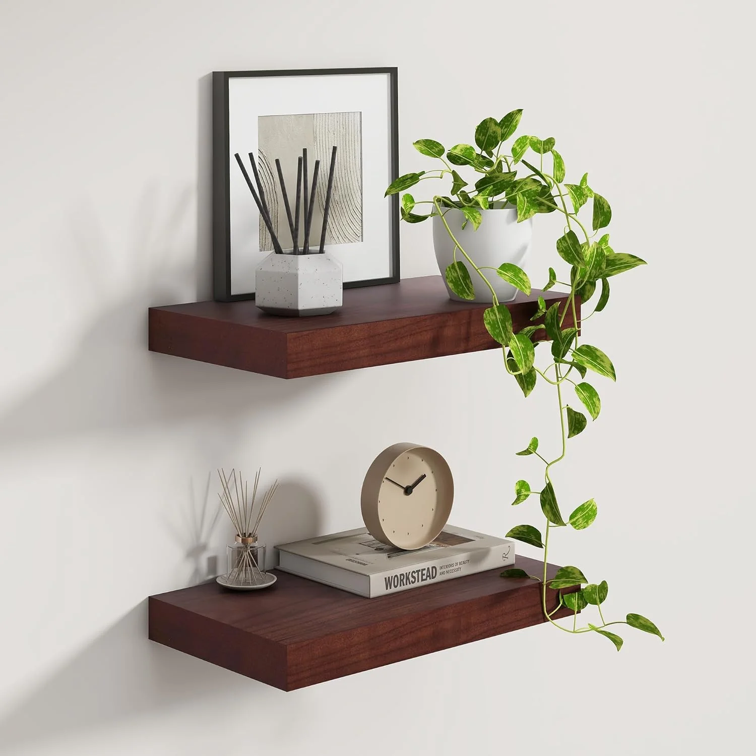 Outstanding Fun Memories 9 Inch Deep Floating Shelves Rustic Solid Wood Floating Shelf 16 Inch Long 16 x 9 Wide Bathroom Shelves for Storage Display Crafted