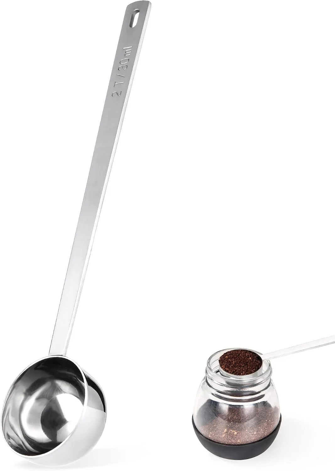 Responsible Long Handle Coffee Scoop 18 8 Stainless Steel Food Grade Measuring Spoon Durable for Coffee Beans Powders Sugar Long Metal Scoop Tablespoon for Easy Container Reach 8.6in 2tbsp Easy-to-Use