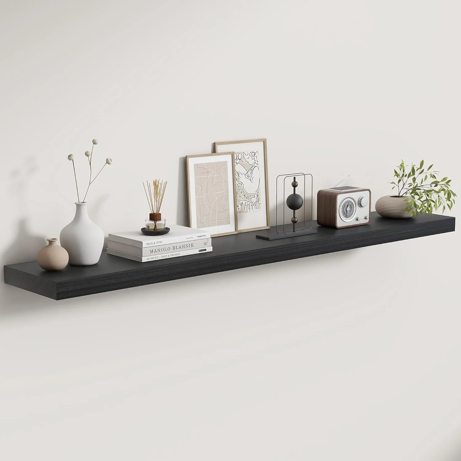 Elegant Fun Memories Rustic Wood Floating Shelves 8 Inch Deep Floating Shelf Wall Mounted 48 W x 8 D Wall Shelves Storage Shelves for Living Room Superior