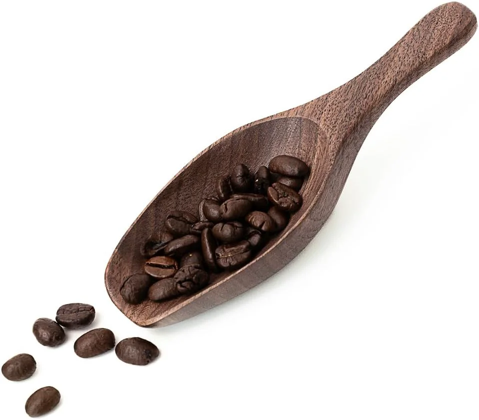 Artisan Black Walnut Coffee Scoop for Ground Coffee Loose Tea amp Bath Salts 1 Tablespoon 15ml Multi-Purpose Kitchen Scooping Tool for Jars Canisters amp Coffee Brewing Accessories 1pcs Optimized